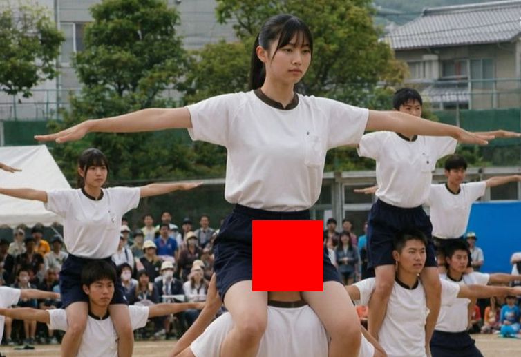 【画像】勃起不可避‼ 組体操で向きを間違えた男子の末路ｗｗｗｗｗｗｗｗｗｗｗｗｗｗｗｗのサムネイル