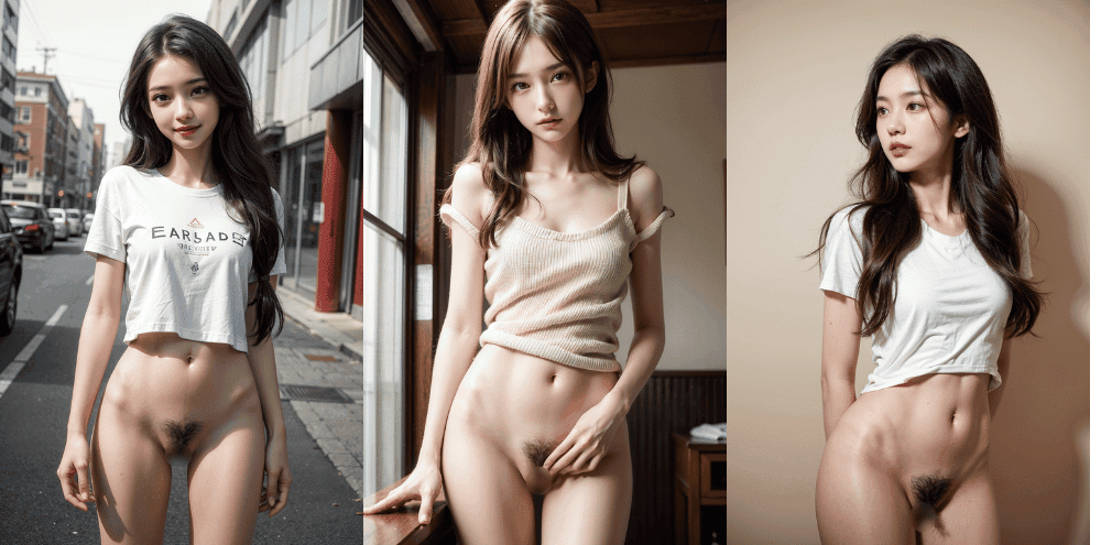 下半身丸裸のAI美女たち【AIエロ画像】のサムネイル