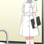 【エロ画像】紫髪ポニーテール貧乳×ナース服_AI_アニメエロ画像のサムネイル